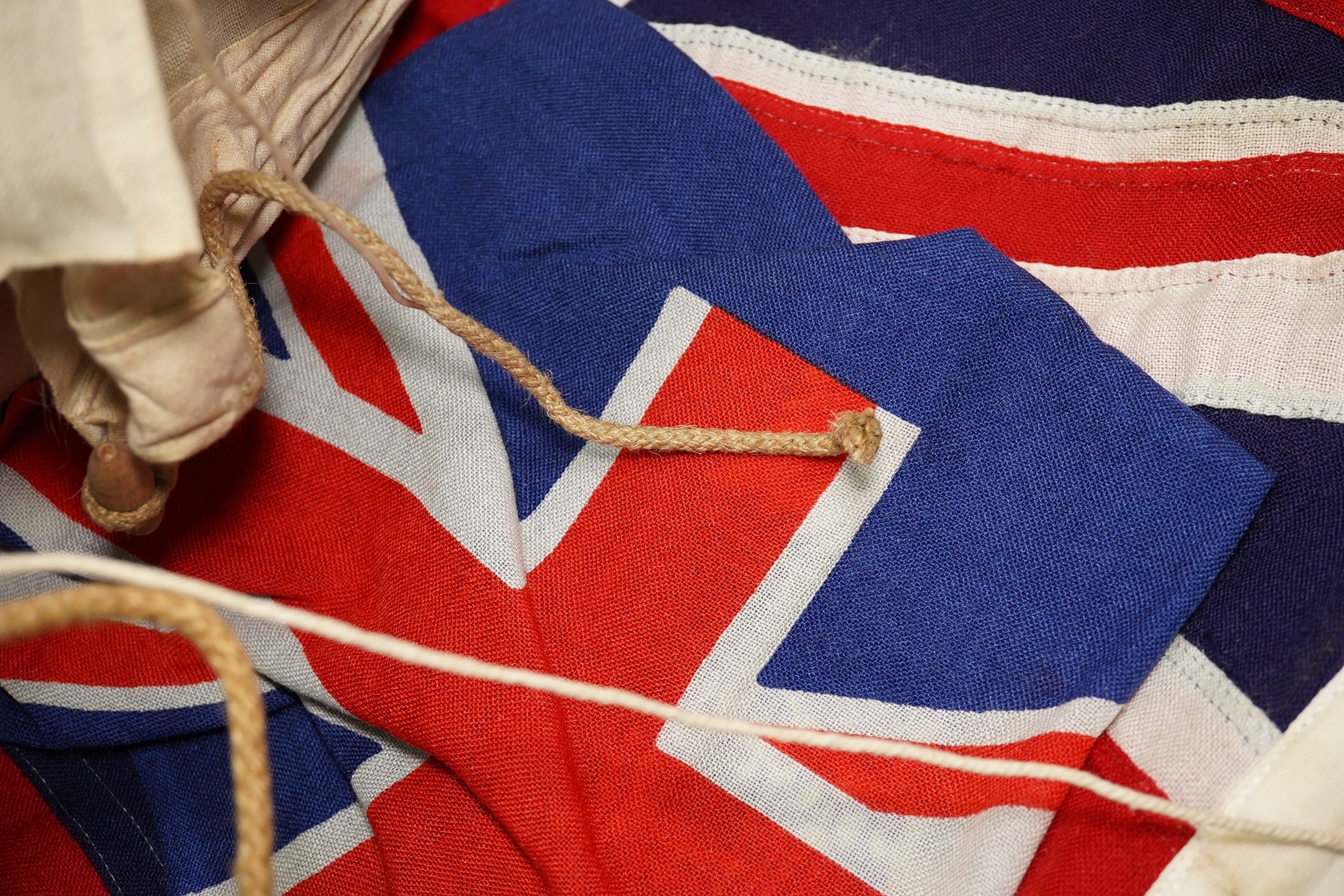 A group of mid 20th century British naval pennants and flags including River Police. Condition - varies